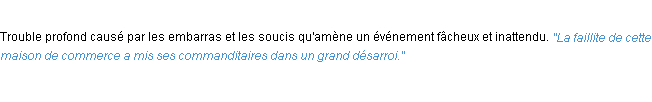 Définition désarroi ACAD 1932