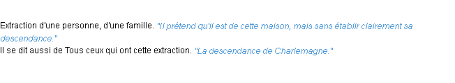 Définition descendance ACAD 1932