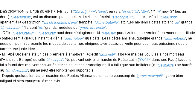 Définition descripteur JF.Feraud