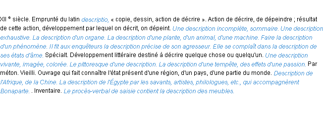 Définition description ACAD 1986