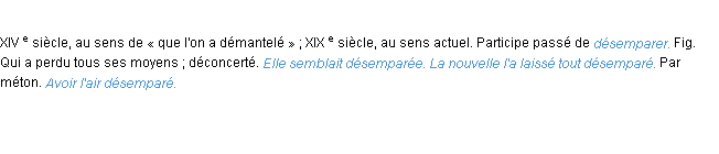 Définition désemparé ACAD 1986