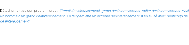 Définition desinteressement ACAD 1694