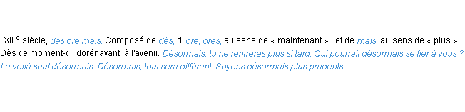 Définition désormais ACAD 1986