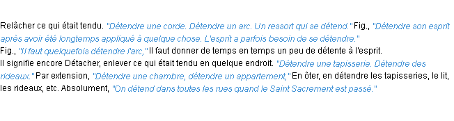 Définition détendre ACAD 1932