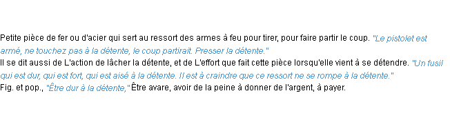 Définition détente ACAD 1835