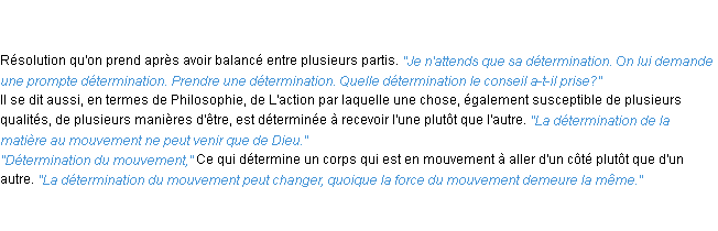 Définition détermination ACAD 1835