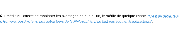 Définition détracteur ACAD 1798