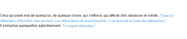 Définition détracteur ACAD 1835