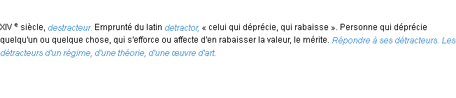 Définition détracteur ACAD 1986