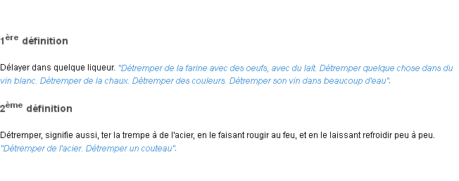 Définition détremper ACAD 1798