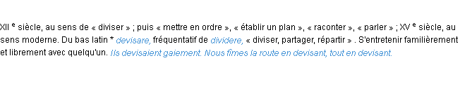 Définition deviser ACAD 1986