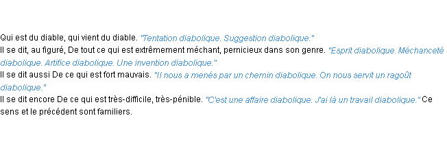 Définition diabolique ACAD 1835