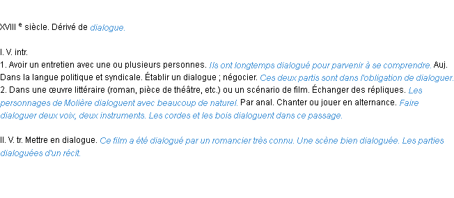 Définition dialoguer ACAD 1986