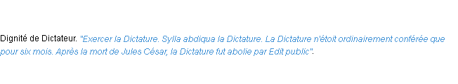 Définition dictature ACAD 1798