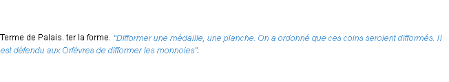 Définition difformer ACAD 1798