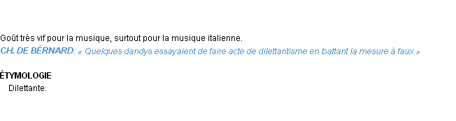 Définition dilettantisme Emile Littré