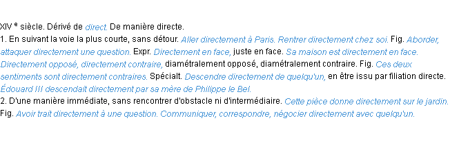 Définition directement ACAD 1986