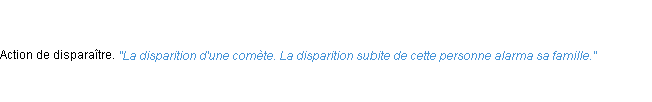 Définition disparition ACAD 1835