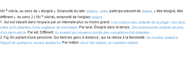 Définition distant ACAD 1986