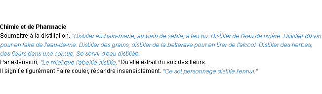 Définition distiller ACAD 1932