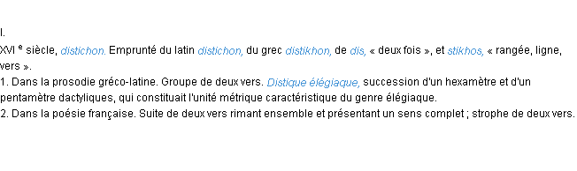 Définition distique ACAD 1986