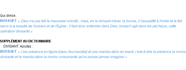 Définition divisant Emile Littré