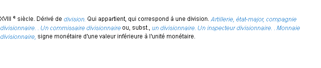 Définition divisionnaire ACAD 1986