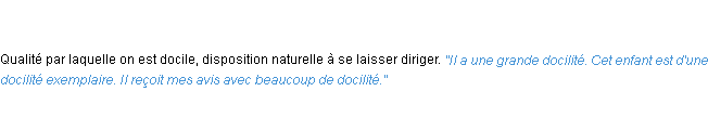 Définition docilité ACAD 1835