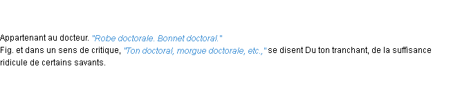 Définition doctoral ACAD 1835