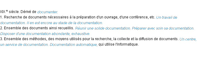 Définition documentation ACAD 1986