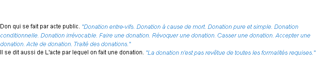 Définition donation ACAD 1835