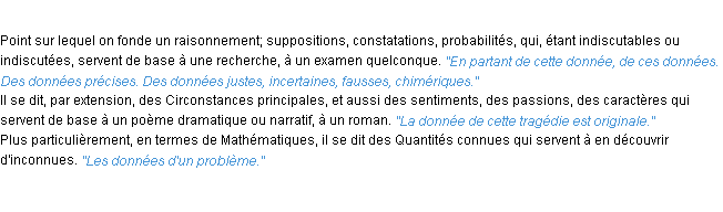 Définition donnée ACAD 1932
