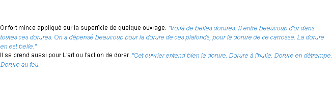 Définition dorure ACAD 1835