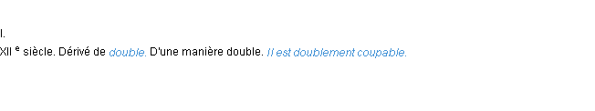 Définition doublement ACAD 1986