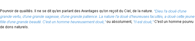 Définition douer ACAD 1932