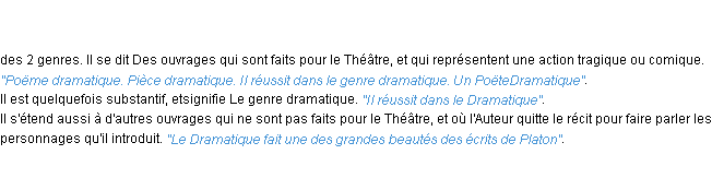 Définition dramatique ACAD 1798