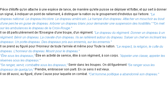 Définition drapeau ACAD 1932