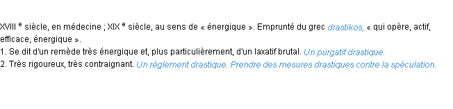 Définition drastique ACAD 1986