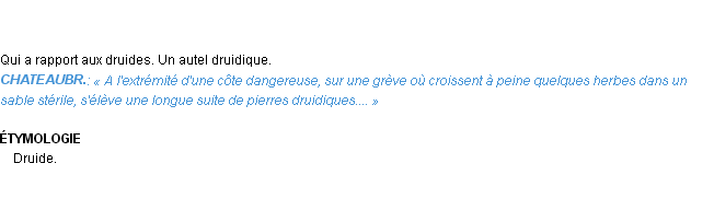 Définition druidique Emile Littré