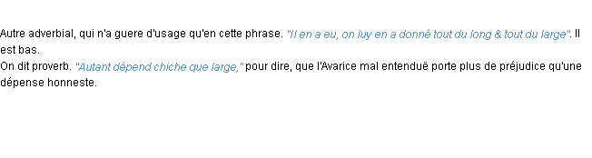 Définition du long et du large ACAD 1694