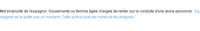 Définition duègne ACAD 1932