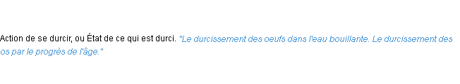 Définition durcissement ACAD 1835