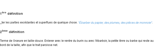 Définition ébarber ACAD 1798