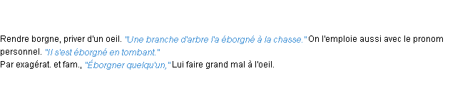 Définition éborgner ACAD 1835
