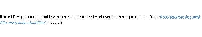 Définition ébouriffé ACAD 1798