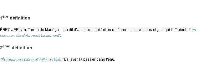 Définition ébrouer ACAD 1798