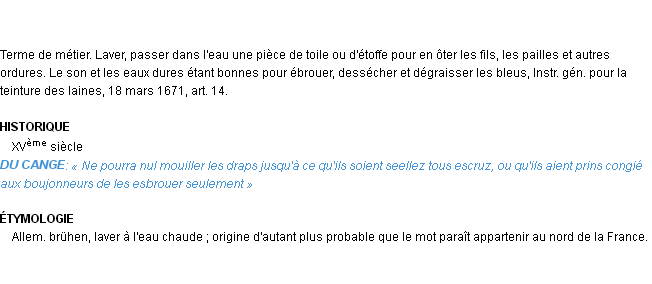 Définition ébrouer Emile Littré