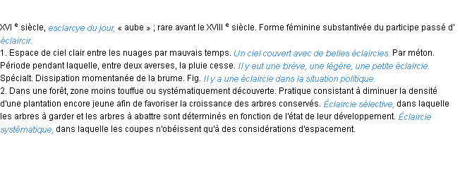 Définition éclaircie ACAD 1986