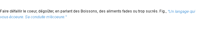 Définition écoeurer ACAD 1932