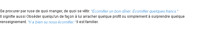Définition écornifler ACAD 1932
